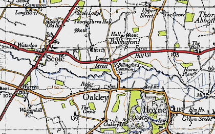 Old map of Billingford in 1946