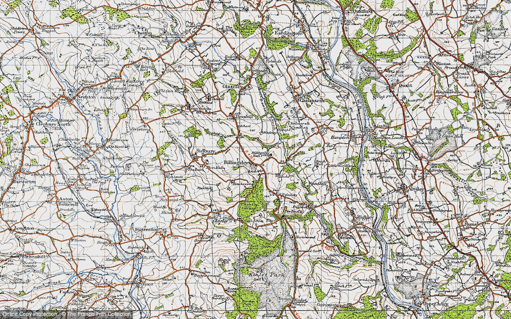 Old Map of Billingsley, 1947 in 1947