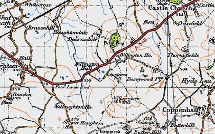 Old map of Billington in 1946