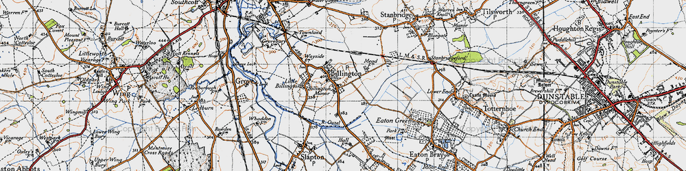 Old map of Billington Manor in 1946