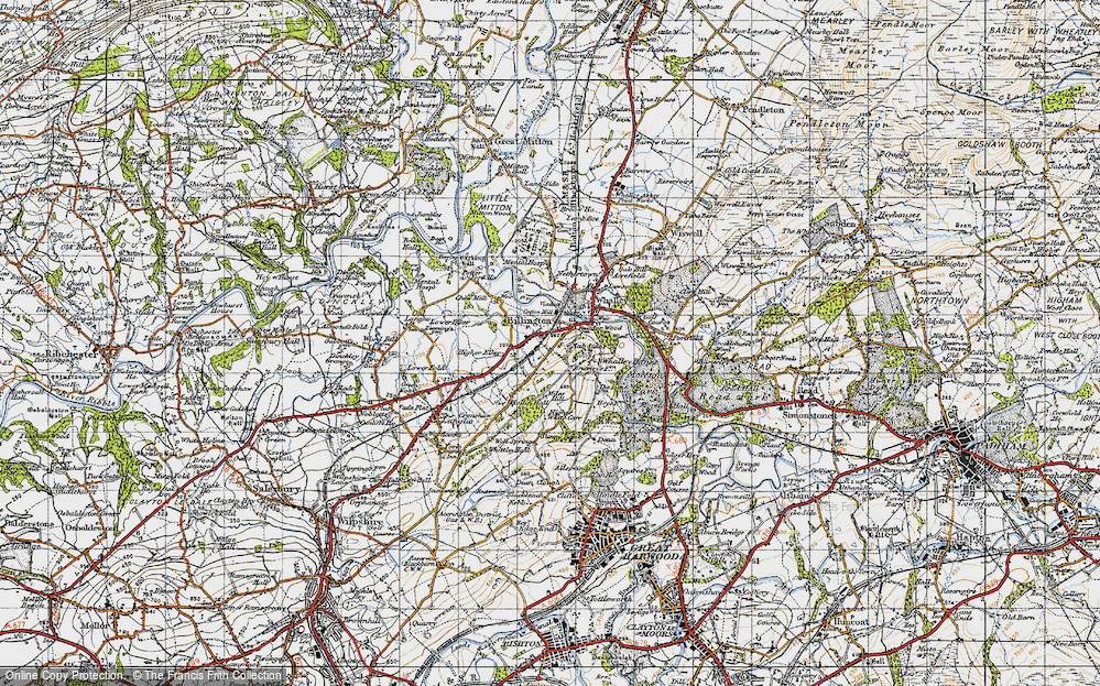 Old Map of Billington, 1947 in 1947