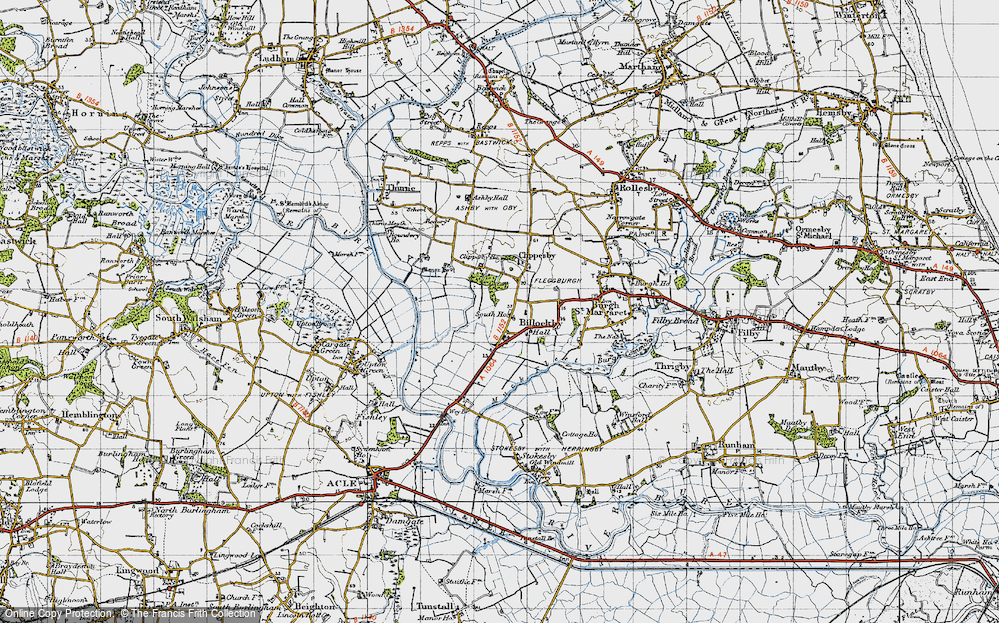 Old Map of Billockby, 1945 in 1945