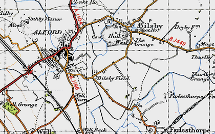Old map of Bilsby Field in 1946