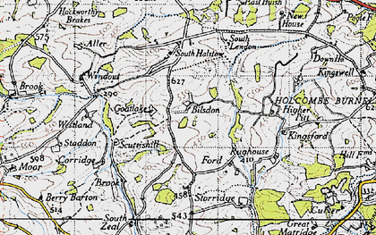 Old map of Bilsdon in 1946