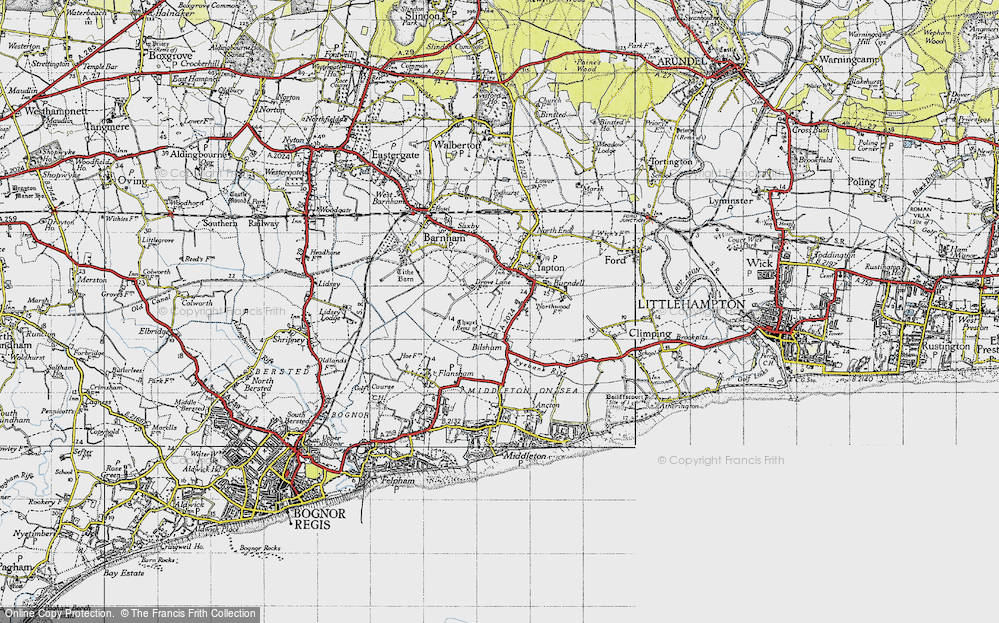 Old Map of Bilsham, 1945 in 1945
