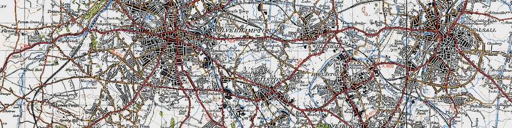 Old map of Bilston in 1946