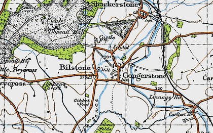 Old map of Bilstone in 1946