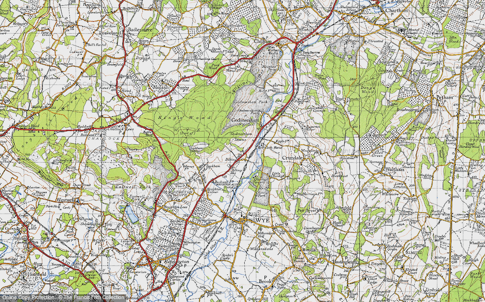 Old Map of Bilting, 1940 in 1940