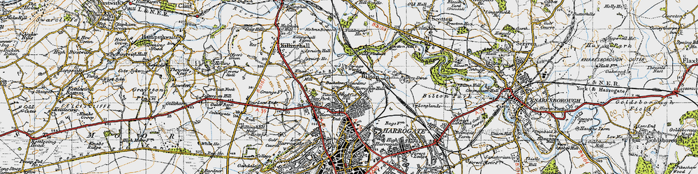 Old map of Bilton in 1947
