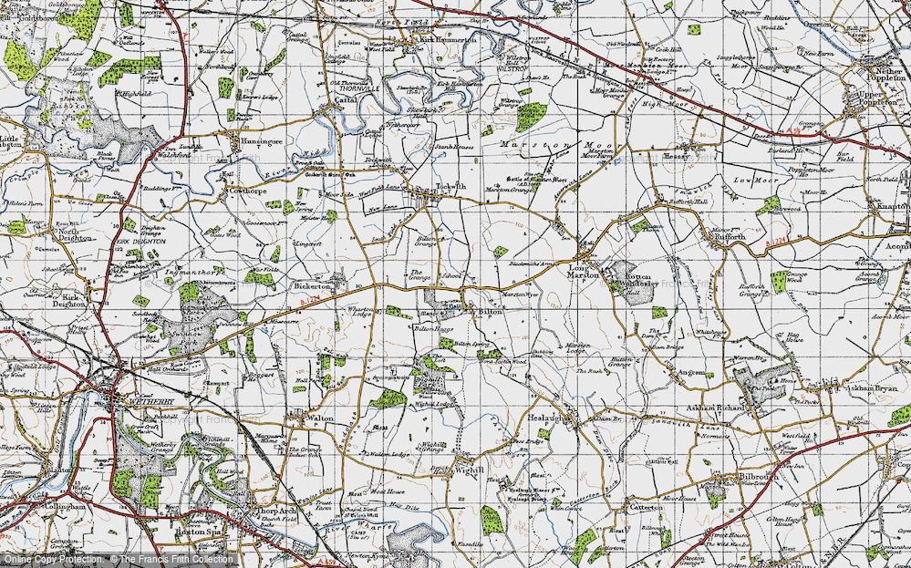 Old Map of Historic Map covering Bilton Grange in 1947