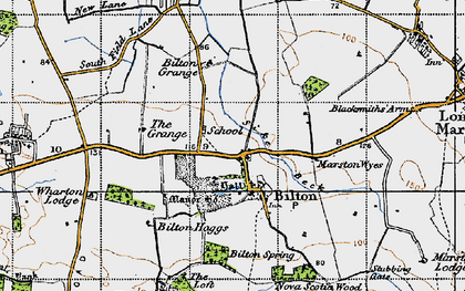 Old map of Bilton Grange in 1947