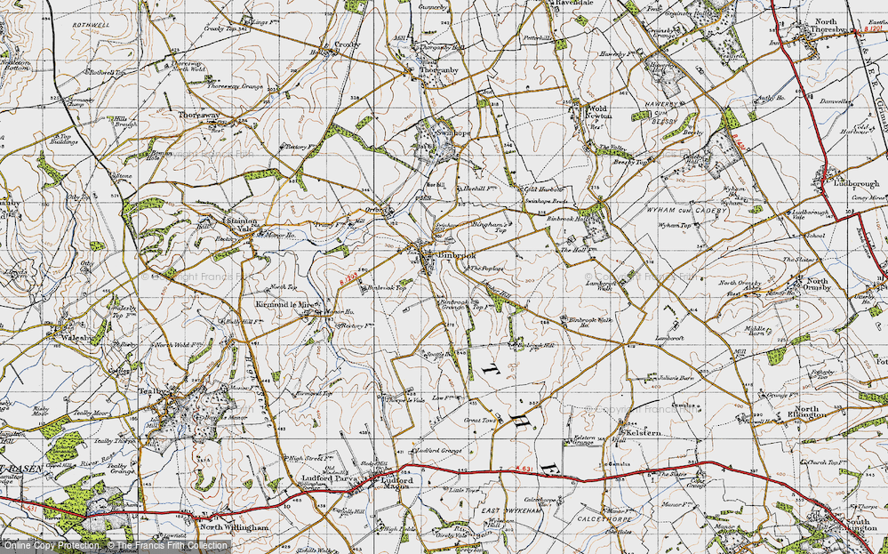 Old Map of Binbrook, 1946 in 1946