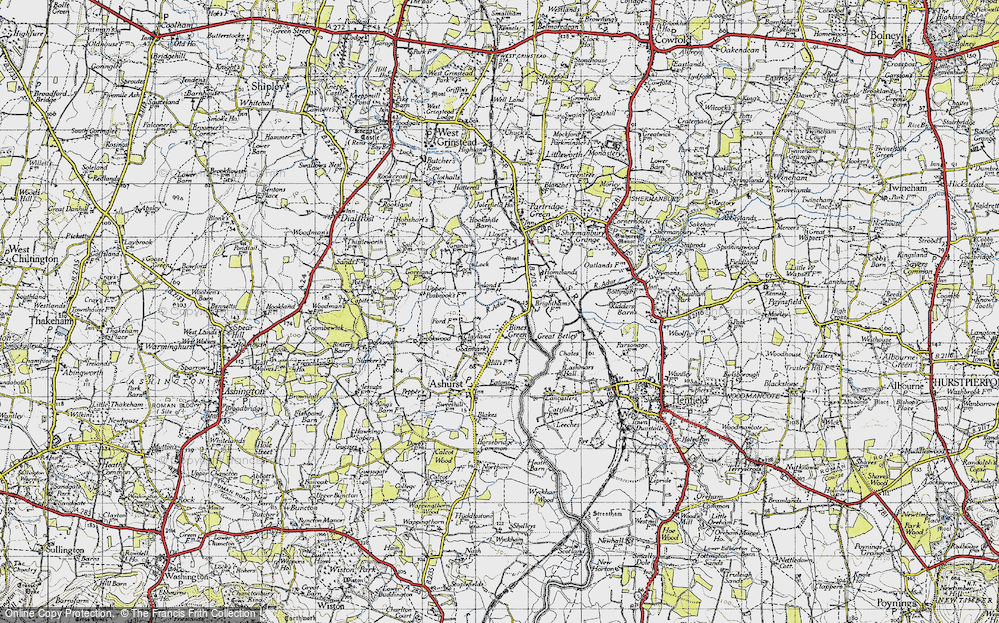 Old Map of Bines Green, 1940 in 1940