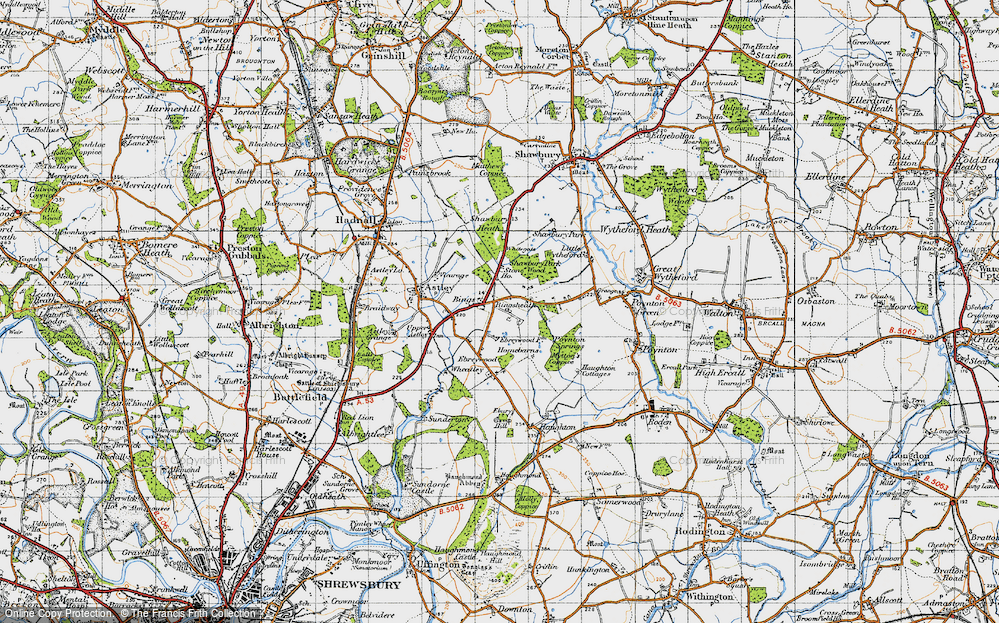 Old Map of Bings Heath, 1947 in 1947