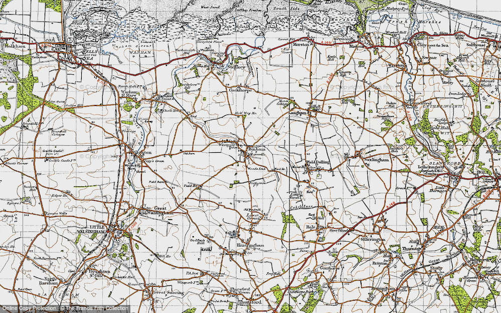 Old Map of Binham, 1946 in 1946