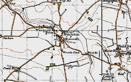 Old map of Binham in 1946