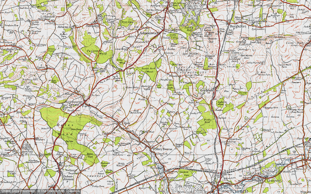 Old Map of Binley, 1945 in 1945