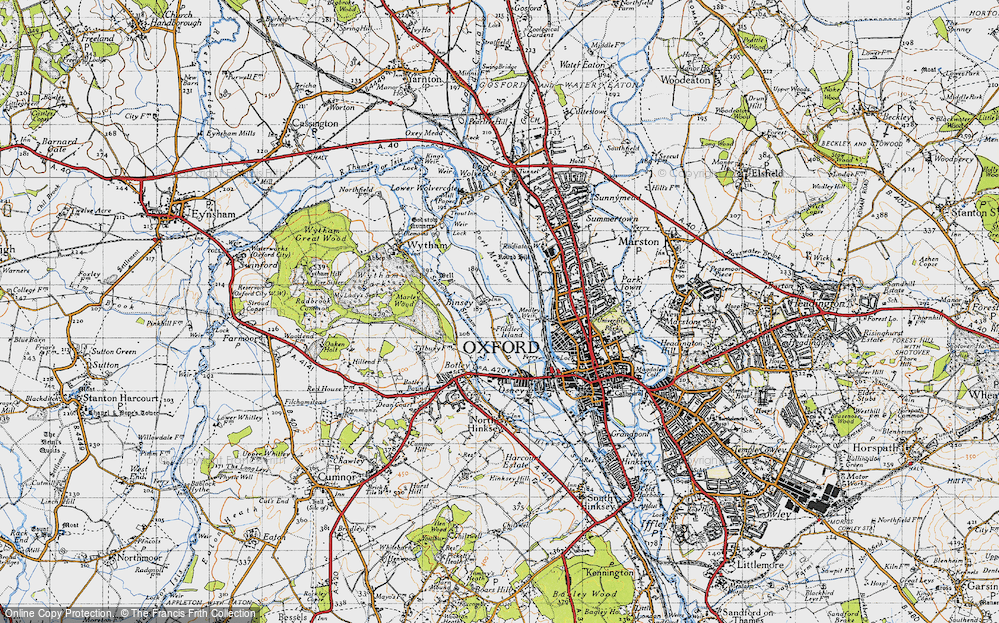 Old Map of Binsey, 1946 in 1946