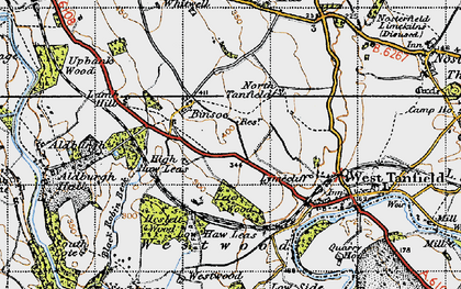 Old map of Binsoe in 1947