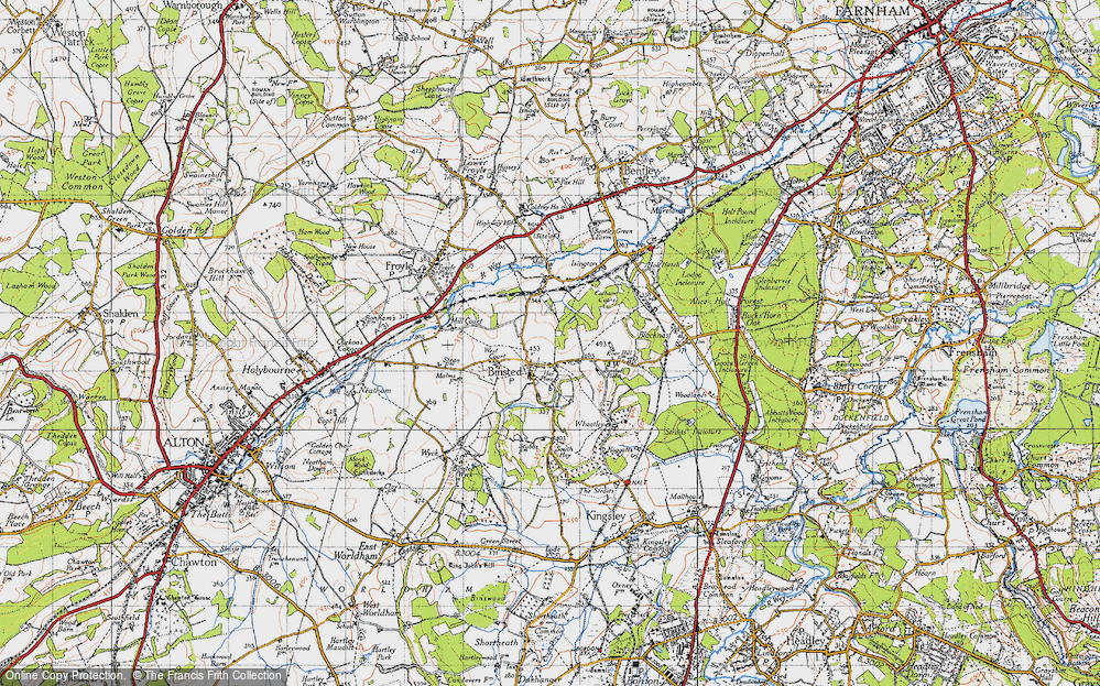 Old Map of Binstead, 1940 in 1940