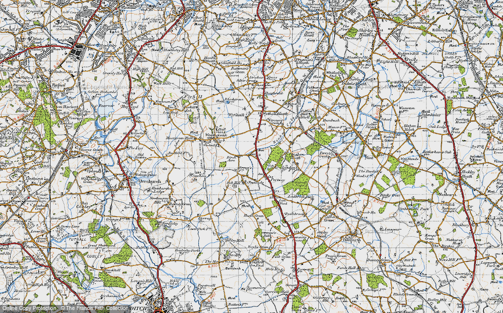 Old Map of Birch Acre, 1947 in 1947