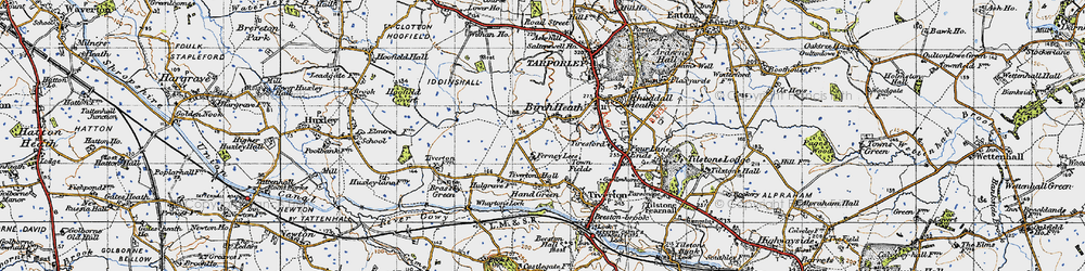 Old map of Birch Heath in 1947
