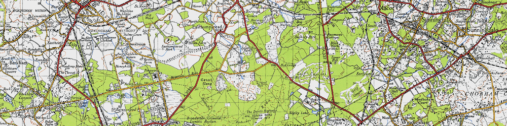 Old map of South Hill Park in 1940