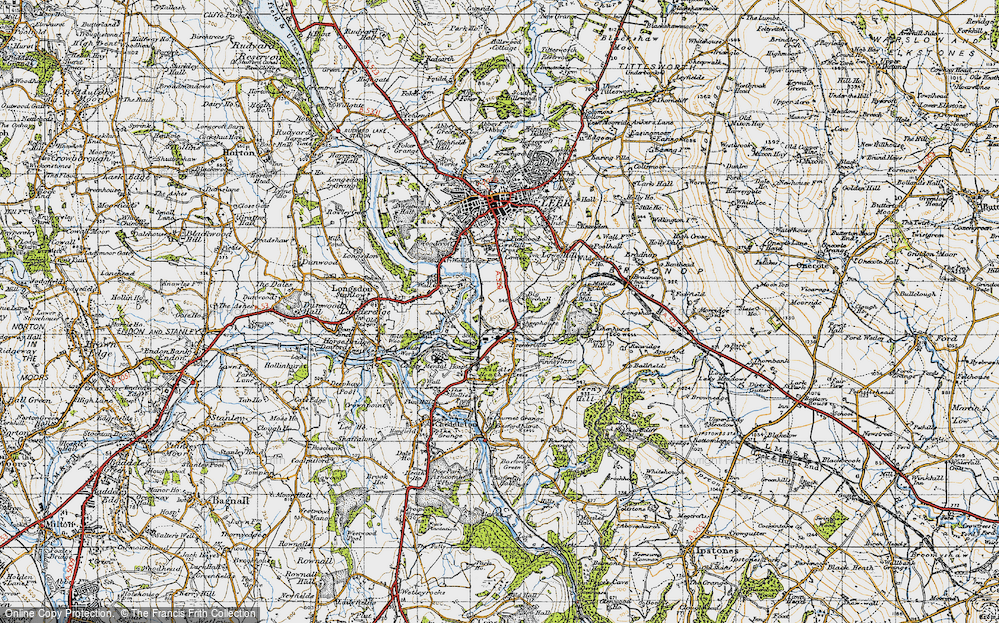 Old Map of Birchall, 1947 in 1947