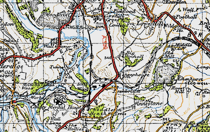Old map of Birchall in 1947