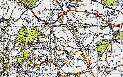 Old map of Brainge in 1947