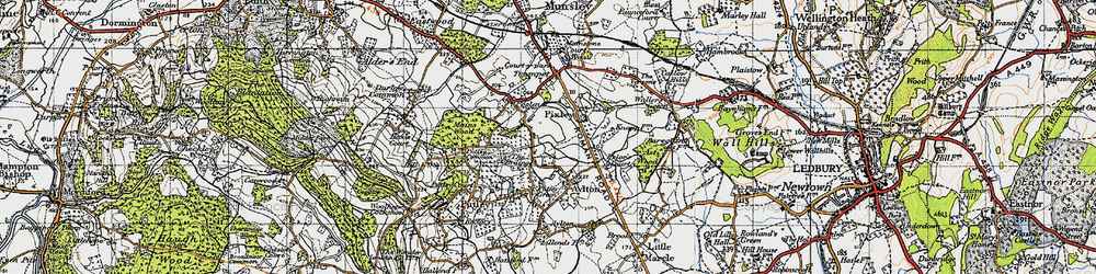 Old map of Brainge in 1947