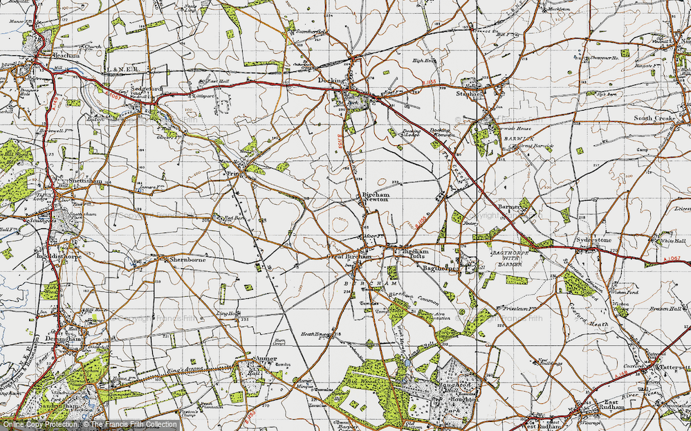 Old Map of Bircham Newton, 1946 in 1946