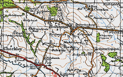 Old map of Birchendale in 1946