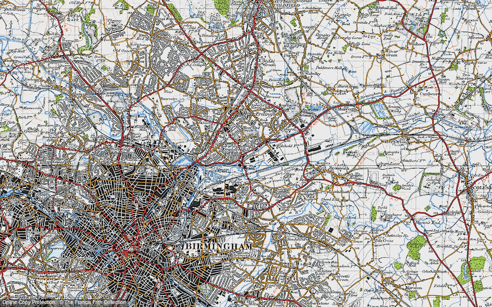 Old Map of Birches Green, 1946 in 1946