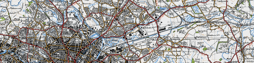Old map of Birches Green in 1946
