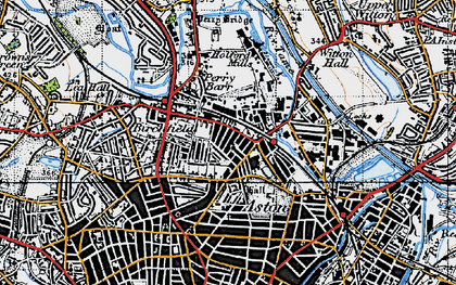 Old map of Birchfield in 1946