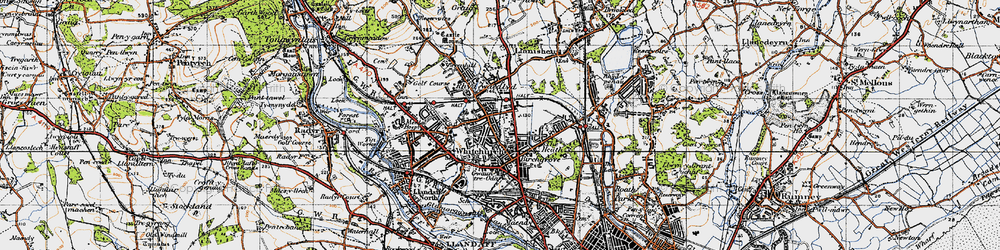 Old map of Birchgrove in 1947
