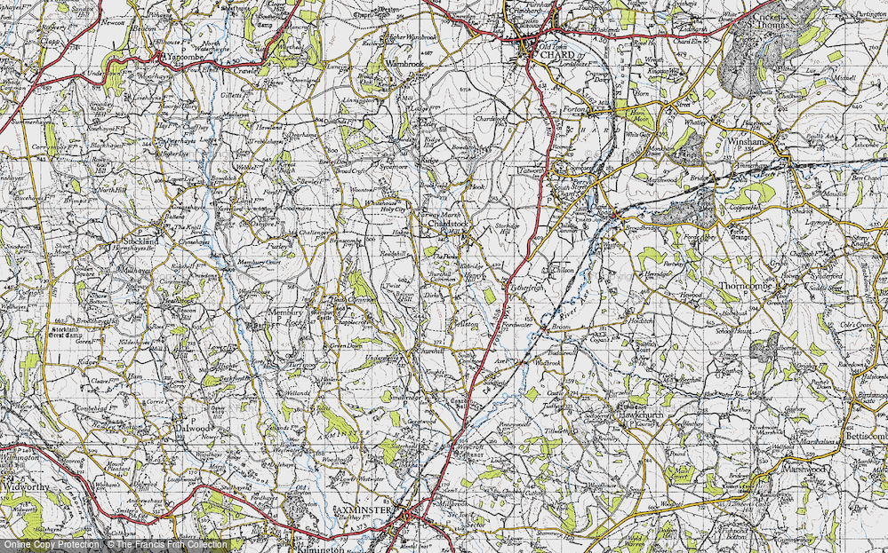 Old Map of Birchill, 1945 in 1945