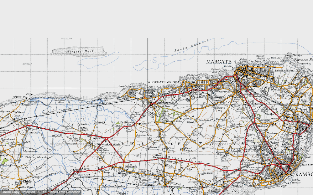 Old Map of Birchington, 1947 in 1947