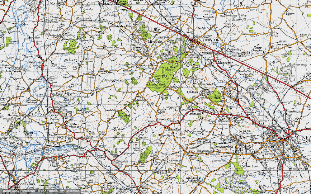 Old Map of Birchley Heath, 1946 in 1946