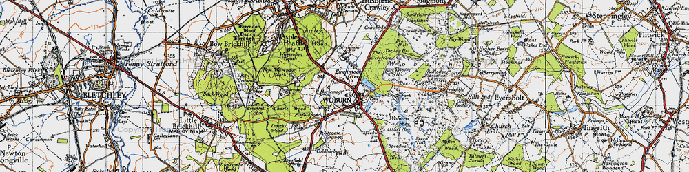 Old map of Birchmoor Green in 1946