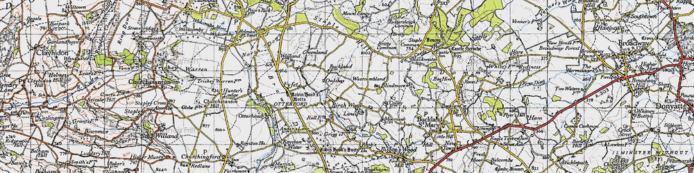Old map of Birchwood in 1946