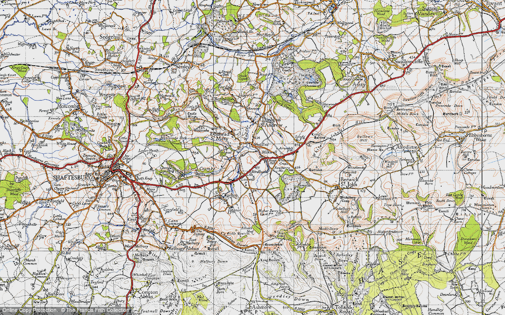 Old Map of Birdbush, 1940 in 1940