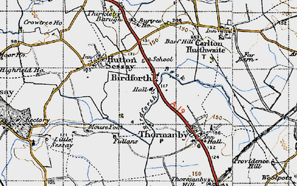 Old map of Birdforth in 1947