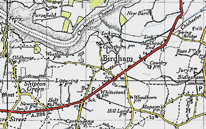 Old map of Birdham in 1945
