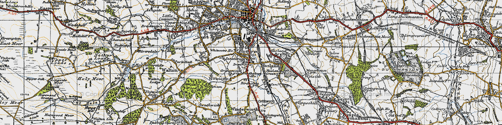 Old map of Birdholme in 1947