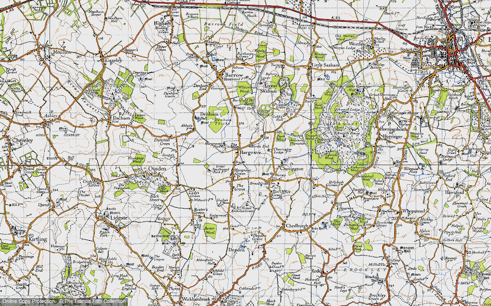 Old Map of Birds End, 1946 in 1946