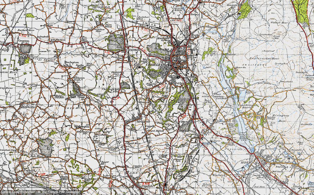 Old Map of Birkacre, 1947 in 1947