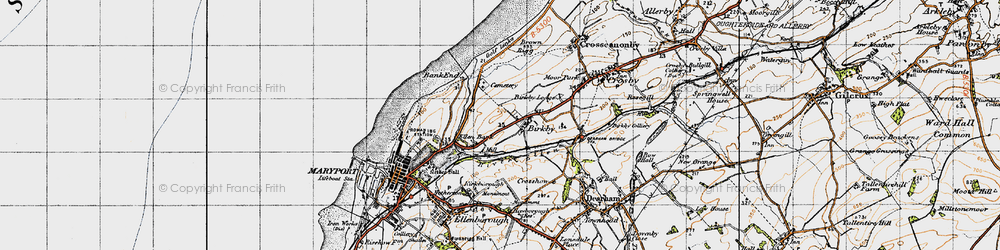 Old map of Birkby in 1947