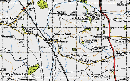 Old map of Birkby Manor in 1947